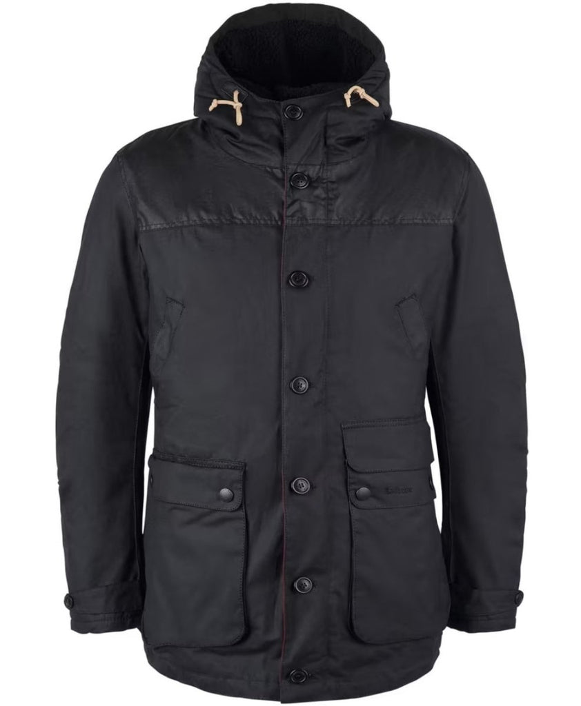 Mens Barbour Game Parka Black Marchbrae